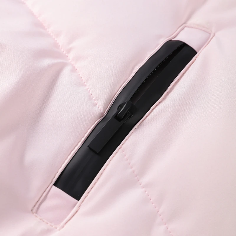 Thicken Warm Women's Skiwear Pink High Collar Hooded Cotton Padded Coat Straight Leg Zipper Pant 2025 New Winter Lady Ski Suit