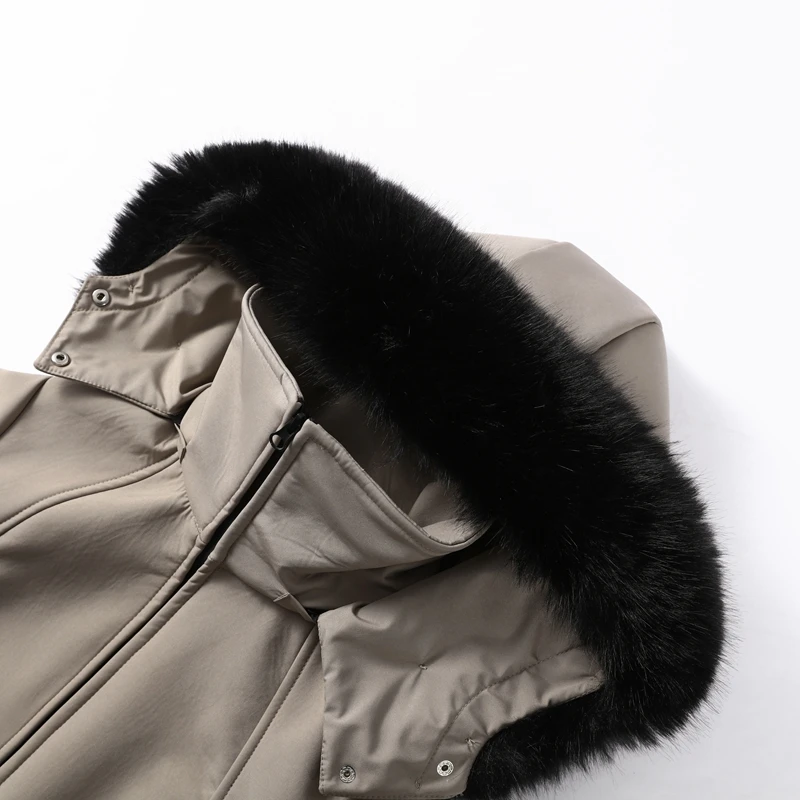 Thicken Warm Women's Skiwear Pink High Collar Hooded Cotton Padded Coat Straight Leg Zipper Pant 2025 New Winter Lady Ski Suit