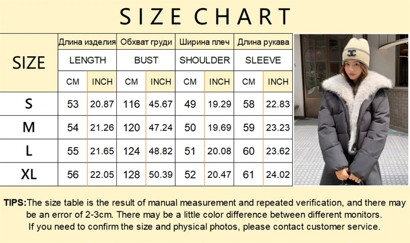 Cropped Puffer Jacket Women Big Faux Fur Collar Fur Lined Zipper Closure Boxy Silhouette Trendy Short Winter Outerwear