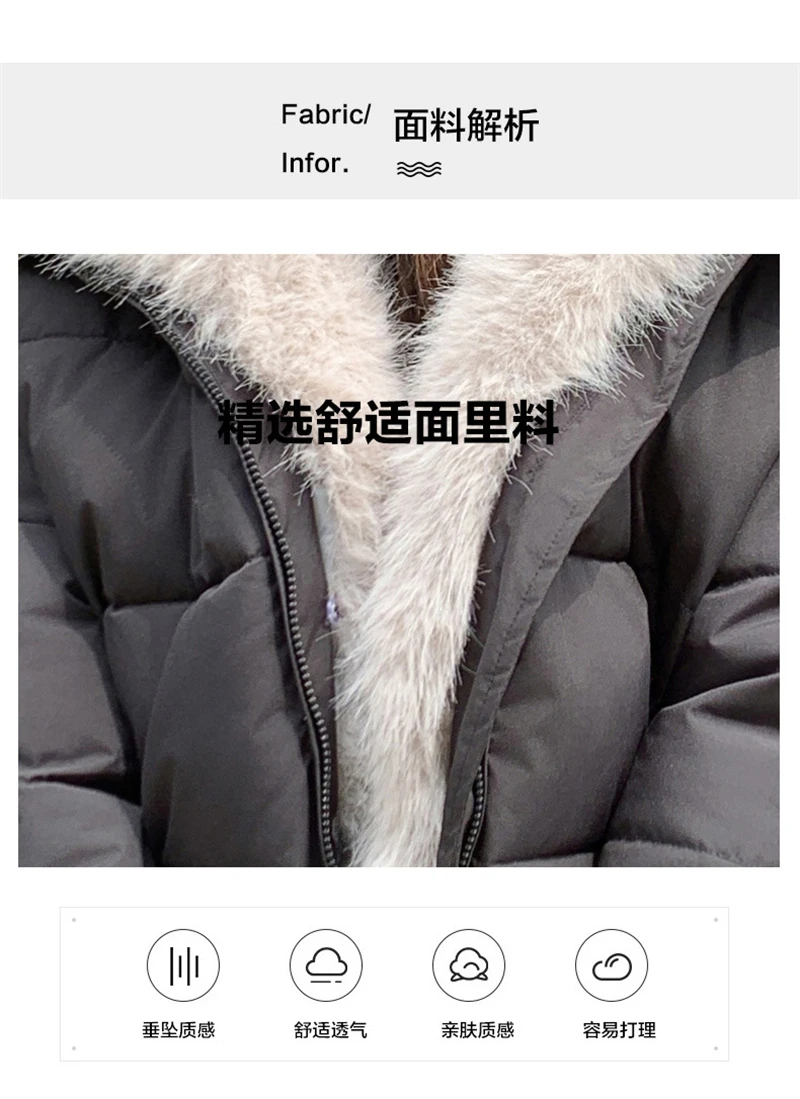 Cropped Puffer Jacket Women Big Faux Fur Collar Fur Lined Zipper Closure Boxy Silhouette Trendy Short Winter Outerwear
