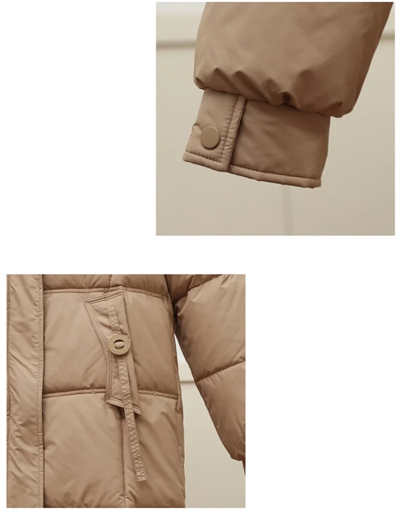 2026 New Winter Women Jacket Mid Long Hooded Parka Cotton Padded Jacket Female Parkas Loose Casual Warm Outwear Snow Wear Coats