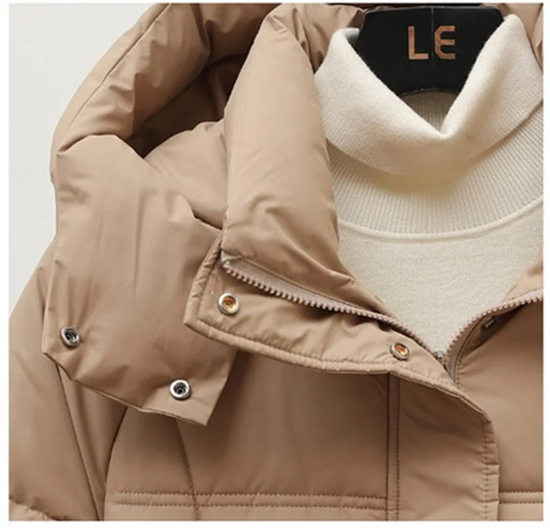 2026 New Winter Women Jacket Mid Long Hooded Parka Cotton Padded Jacket Female Parkas Loose Casual Warm Outwear Snow Wear Coats