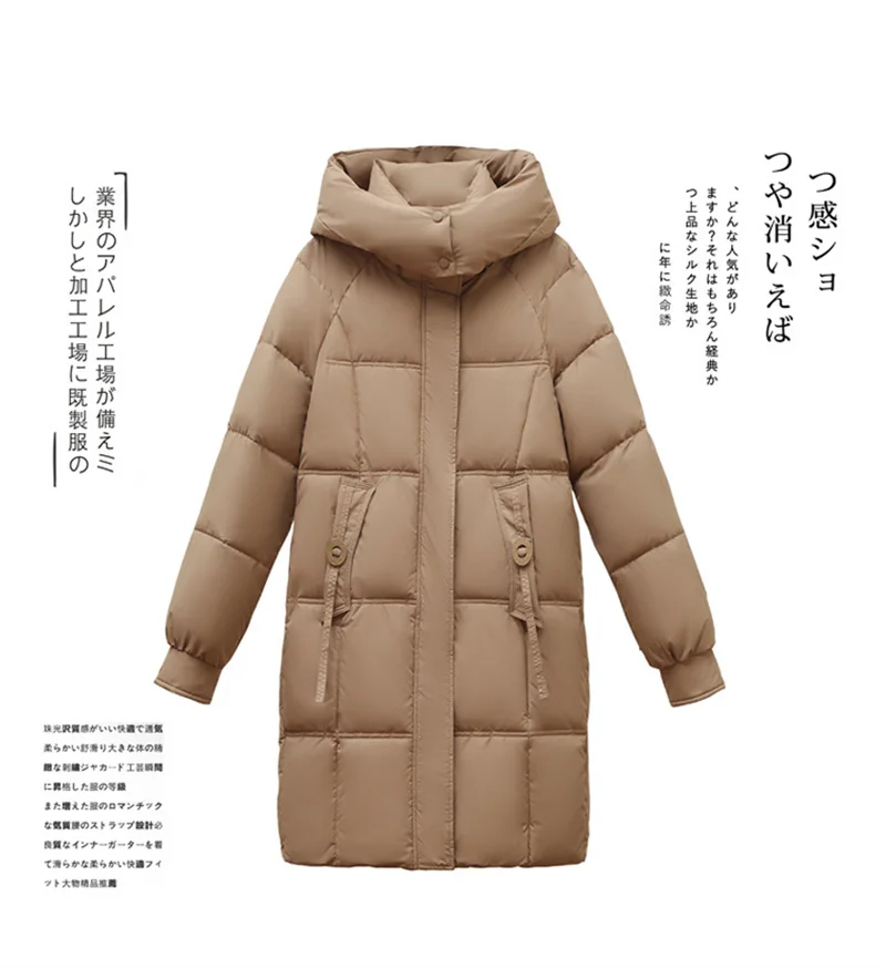 2026 New Winter Women Jacket Mid Long Hooded Parka Cotton Padded Jacket Female Parkas Loose Casual Warm Outwear Snow Wear Coats