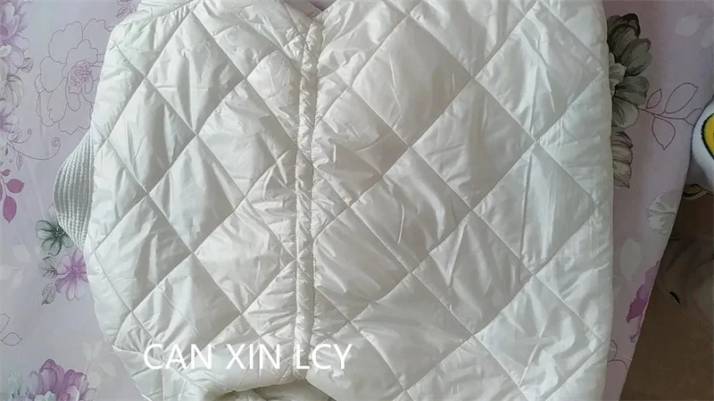 Korean 2025 Women Down Cotton Jacket Autumn Winter New Lingge Cotton Coat Female V-neck Waist Retraction Cotton Padded Parkas