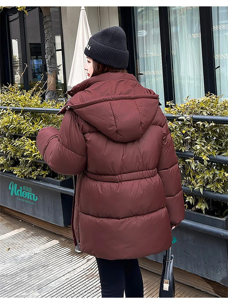 2025 New Streetwear Winter Parkas Women Down Cotton-padded Jacket Loose Hooded Coats Student Outerwear Thicken Warm Overcoat