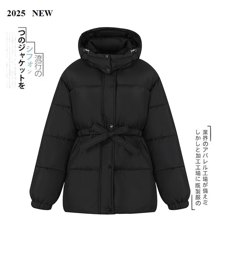 2025 New Streetwear Winter Parkas Women Down Cotton-padded Jacket Loose Hooded Coats Student Outerwear Thicken Warm Overcoat