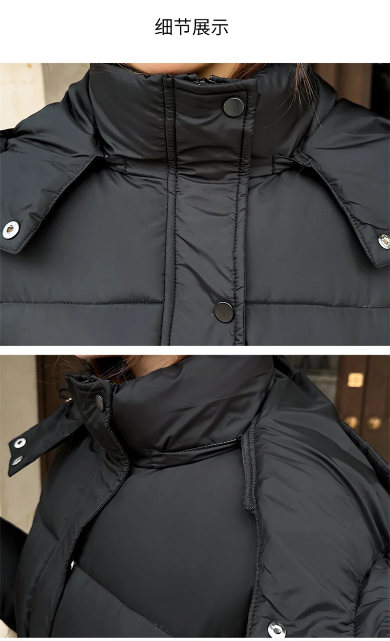 2025 New Streetwear Winter Parkas Women Down Cotton-padded Jacket Loose Hooded Coats Student Outerwear Thicken Warm Overcoat