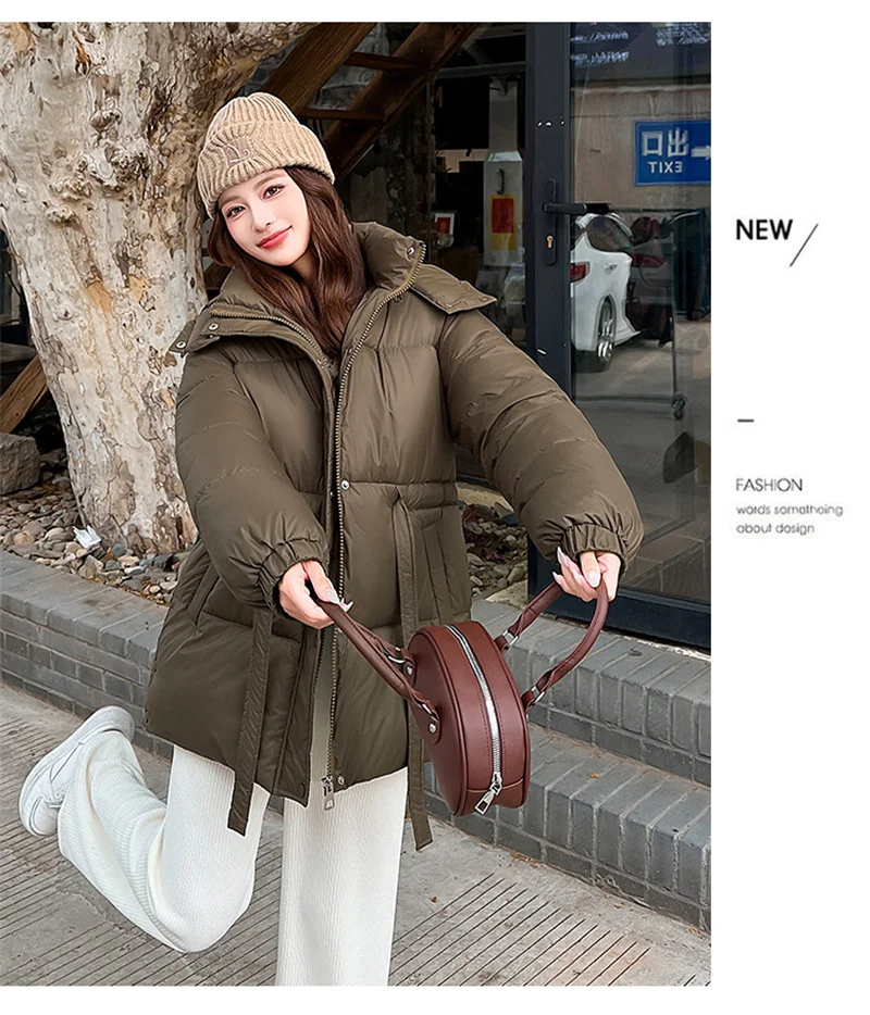 2025 New Streetwear Winter Parkas Women Down Cotton-padded Jacket Loose Hooded Coats Student Outerwear Thicken Warm Overcoat
