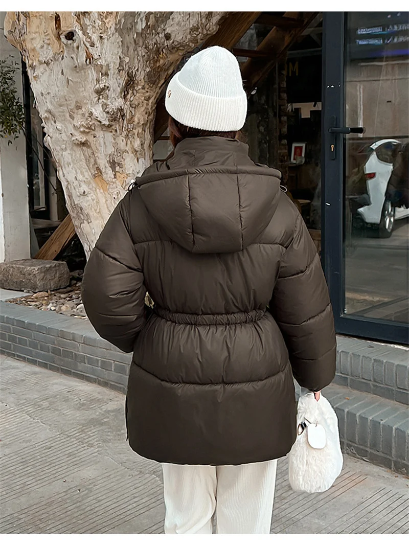 2025 New Streetwear Winter Parkas Women Down Cotton-padded Jacket Loose Hooded Coats Student Outerwear Thicken Warm Overcoat