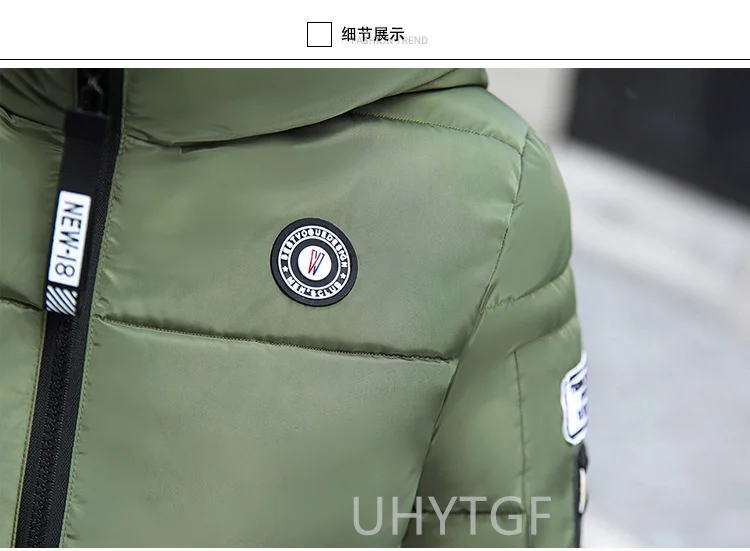 UHYTGF Winter Jackets For Women 2025 New Parkas Hooded Thick Warm Cotton Short Jacket Women's Basic Down Coat Outerwear 5XL 1058
