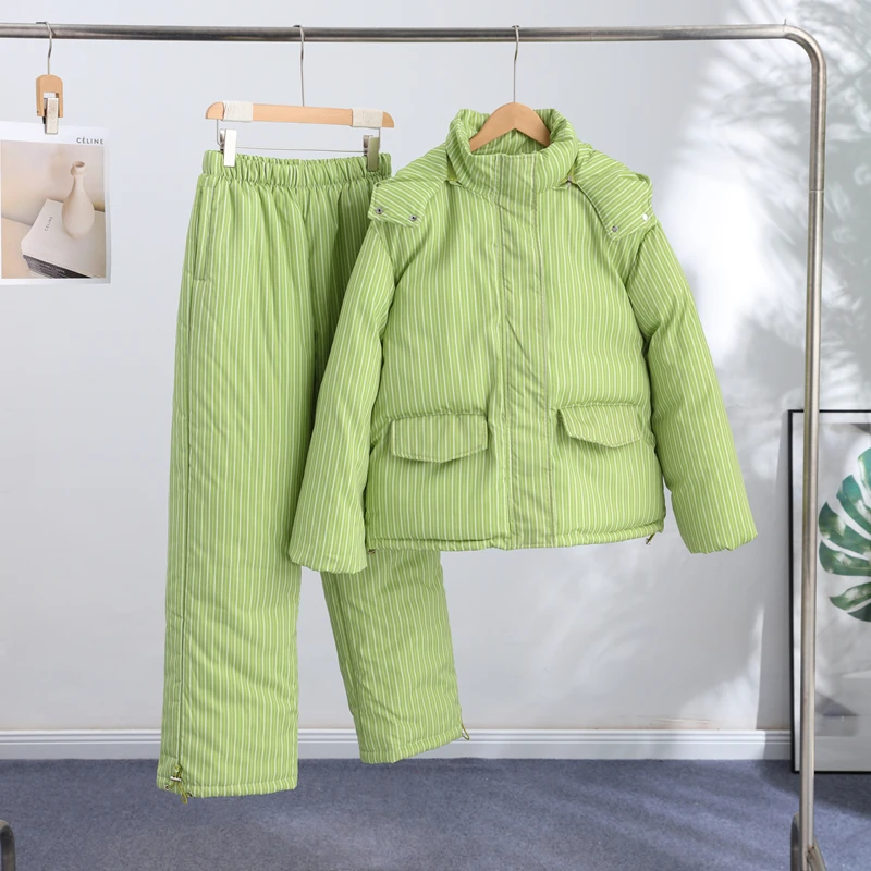 Oversized Puffer Women's Jackets Coat Print Hooded Zipper Parka Coats Loose Mid‑Length Warm Winter Outerwear With Big Pockets