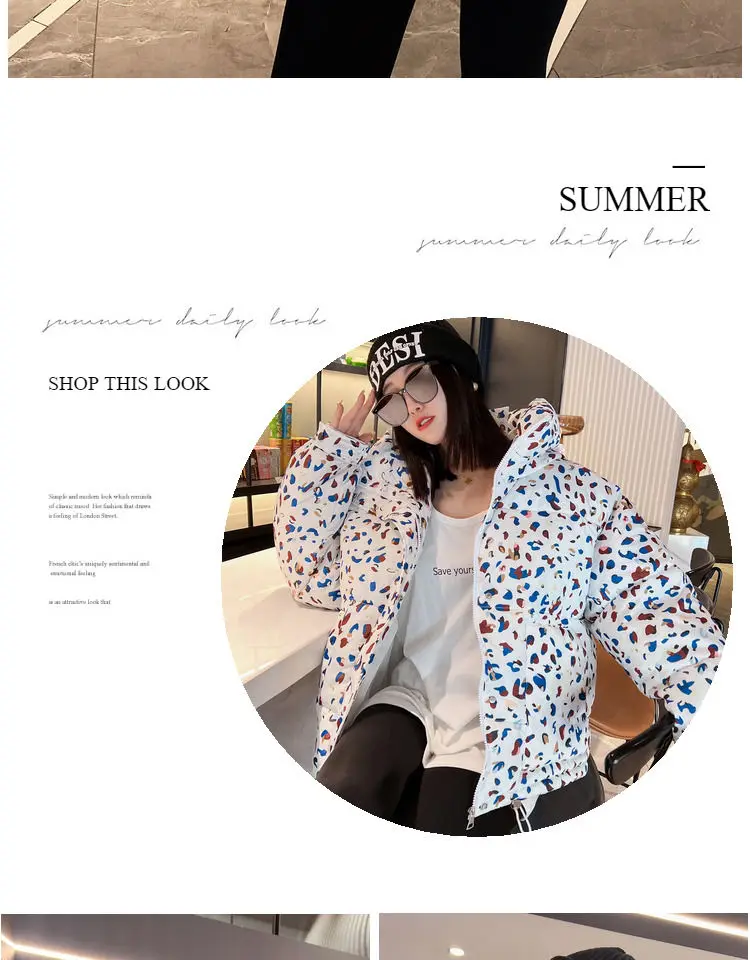 2026 Winter New Print Cotton Jacket Women Streetwear Female Warm Parkas Hooded Down cotton Coat Korea Loose Short Bread Outwear