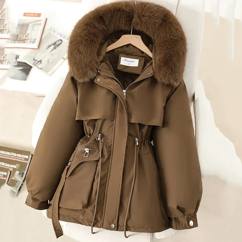 Winter Parkas Jacket Women New Fashion Korean Loose Hooded Thick Warm Casual Cotton Padded Coat Female Overcoat Casual Lady Tops