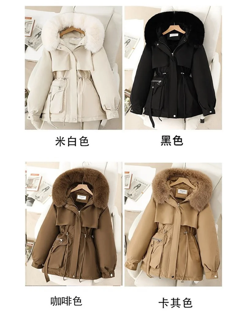 Winter Parkas Jacket Women New Fashion Korean Loose Hooded Thick Warm Casual Cotton Padded Coat Female Overcoat Casual Lady Tops