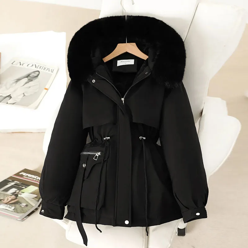 Winter Parkas Jacket Women New Fashion Korean Loose Hooded Thick Warm Casual Cotton Padded Coat Female Overcoat Casual Lady Tops