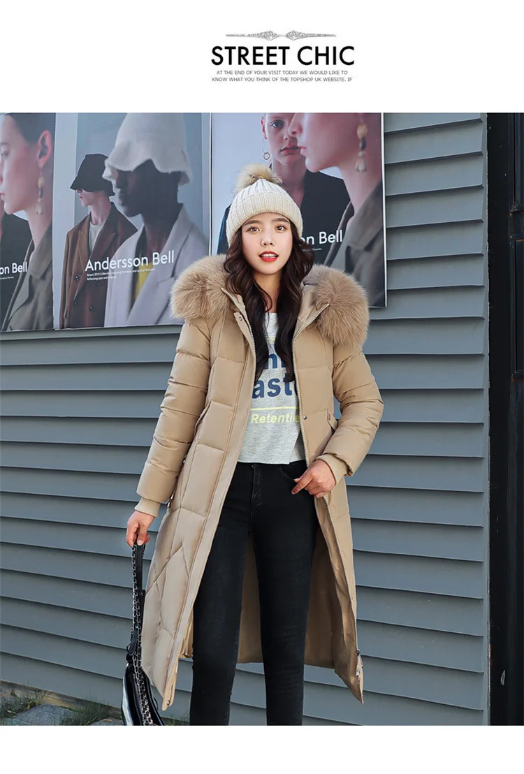 Women Maxi Lenth Parkas Coats Hooded Jacket Oversize Solid Zipper Fur Collar Long Sleeves Loose Thick Casual 2025 Autumn Winter
