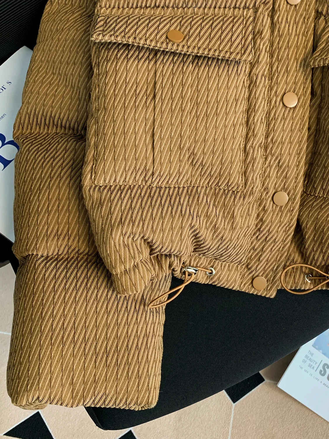2023 Winter Parkas Women Big Pockets Puffer Jacket Thick Cotton-padded Jacket Down Cotton Jacket Vintage Outerwear Oversized