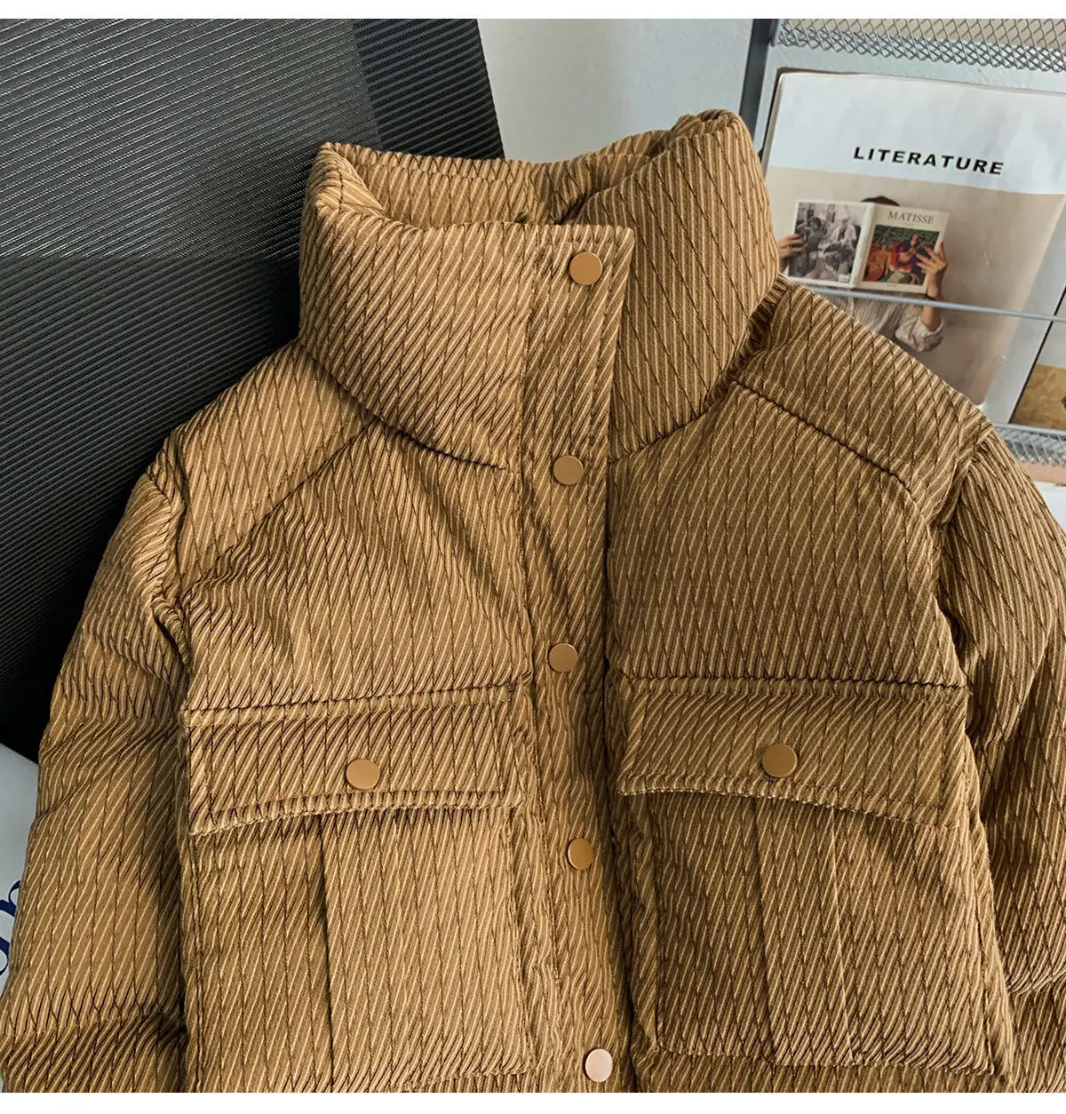 2023 Winter Parkas Women Big Pockets Puffer Jacket Thick Cotton-padded Jacket Down Cotton Jacket Vintage Outerwear Oversized