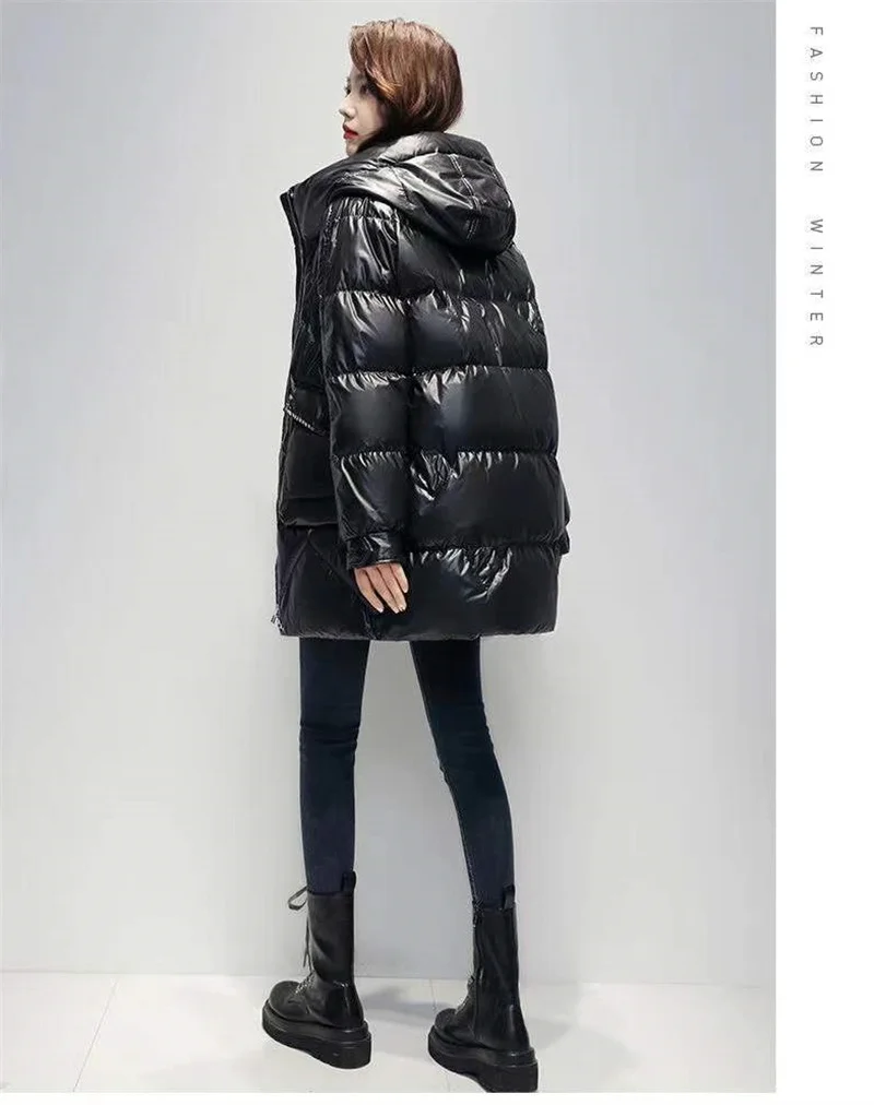 New 2026 Parkas Women Winter Down Cotton Jacket Coat Ladies Long Hooded Thicken Warm Cotton Padded Female Outwear Overcoat Tops