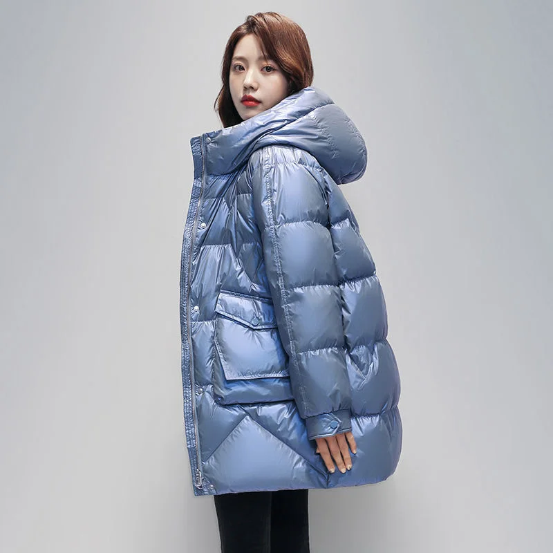 New 2026 Parkas Women Winter Down Cotton Jacket Coat Ladies Long Hooded Thicken Warm Cotton Padded Female Outwear Overcoat Tops