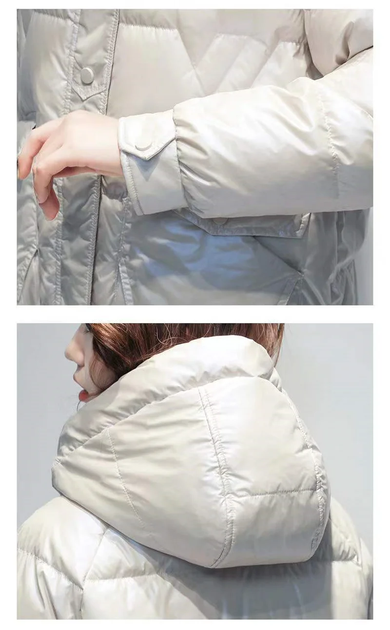 New 2026 Parkas Women Winter Down Cotton Jacket Coat Ladies Long Hooded Thicken Warm Cotton Padded Female Outwear Overcoat Tops