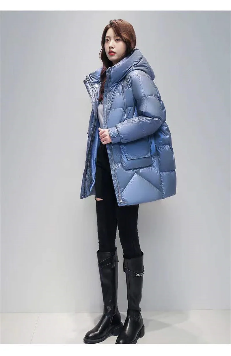 New 2026 Parkas Women Winter Down Cotton Jacket Coat Ladies Long Hooded Thicken Warm Cotton Padded Female Outwear Overcoat Tops