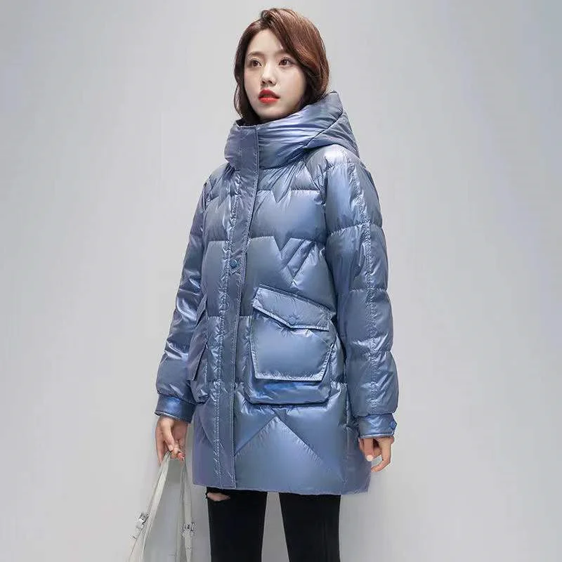New 2026 Parkas Women Winter Down Cotton Jacket Coat Ladies Long Hooded Thicken Warm Cotton Padded Female Outwear Overcoat Tops