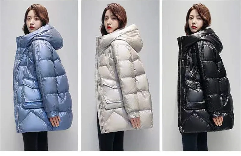 New 2026 Parkas Women Winter Down Cotton Jacket Coat Ladies Long Hooded Thicken Warm Cotton Padded Female Outwear Overcoat Tops