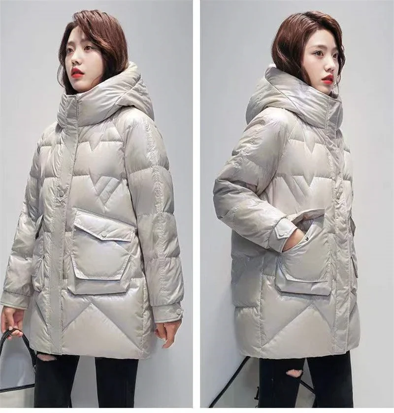 New 2026 Parkas Women Winter Down Cotton Jacket Coat Ladies Long Hooded Thicken Warm Cotton Padded Female Outwear Overcoat Tops