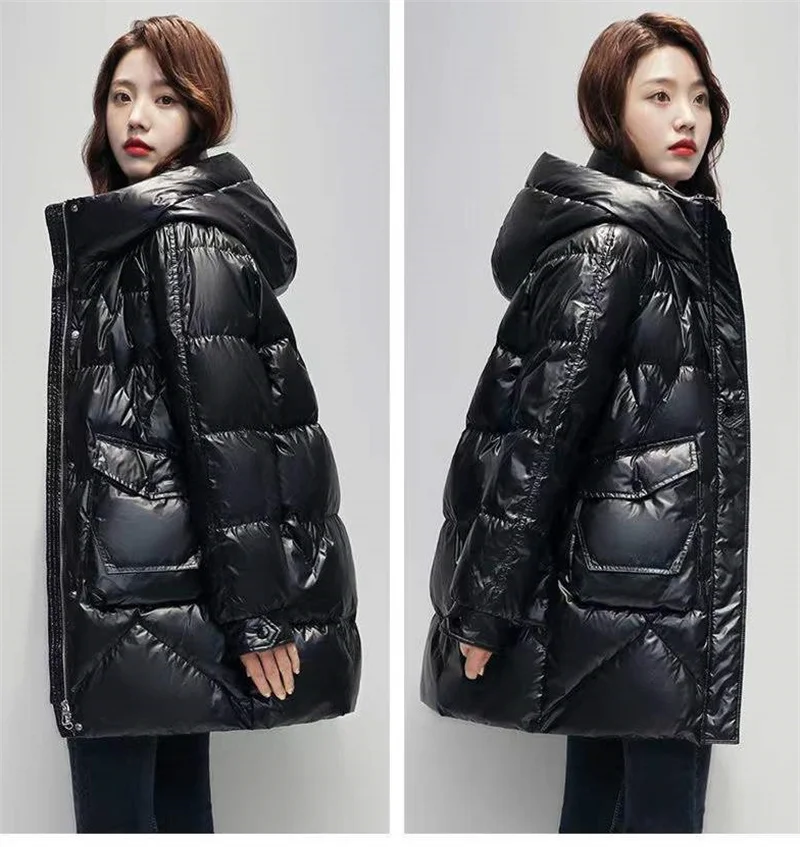 New 2026 Parkas Women Winter Down Cotton Jacket Coat Ladies Long Hooded Thicken Warm Cotton Padded Female Outwear Overcoat Tops