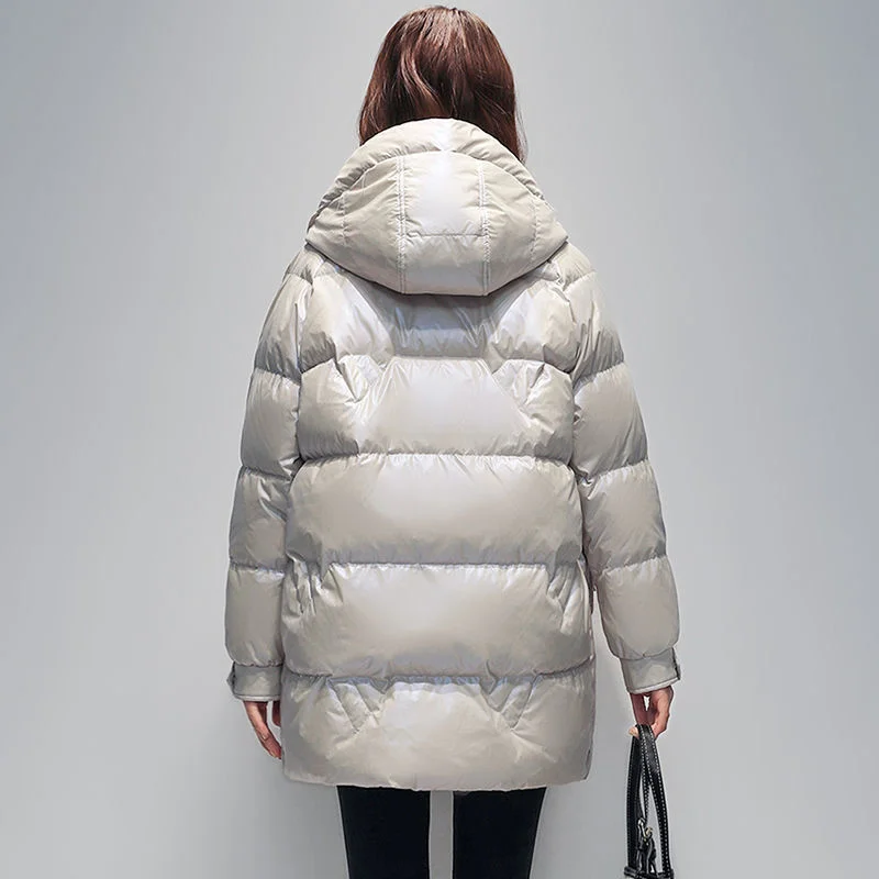 New 2026 Parkas Women Winter Down Cotton Jacket Coat Ladies Long Hooded Thicken Warm Cotton Padded Female Outwear Overcoat Tops