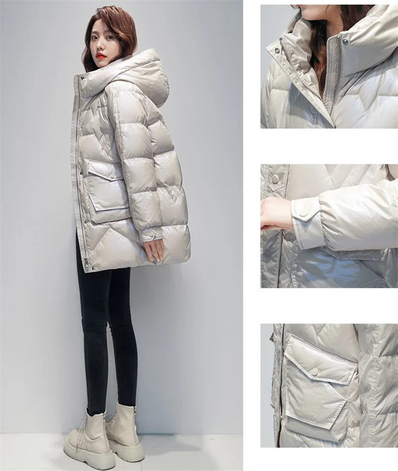 New 2026 Parkas Women Winter Down Cotton Jacket Coat Ladies Long Hooded Thicken Warm Cotton Padded Female Outwear Overcoat Tops
