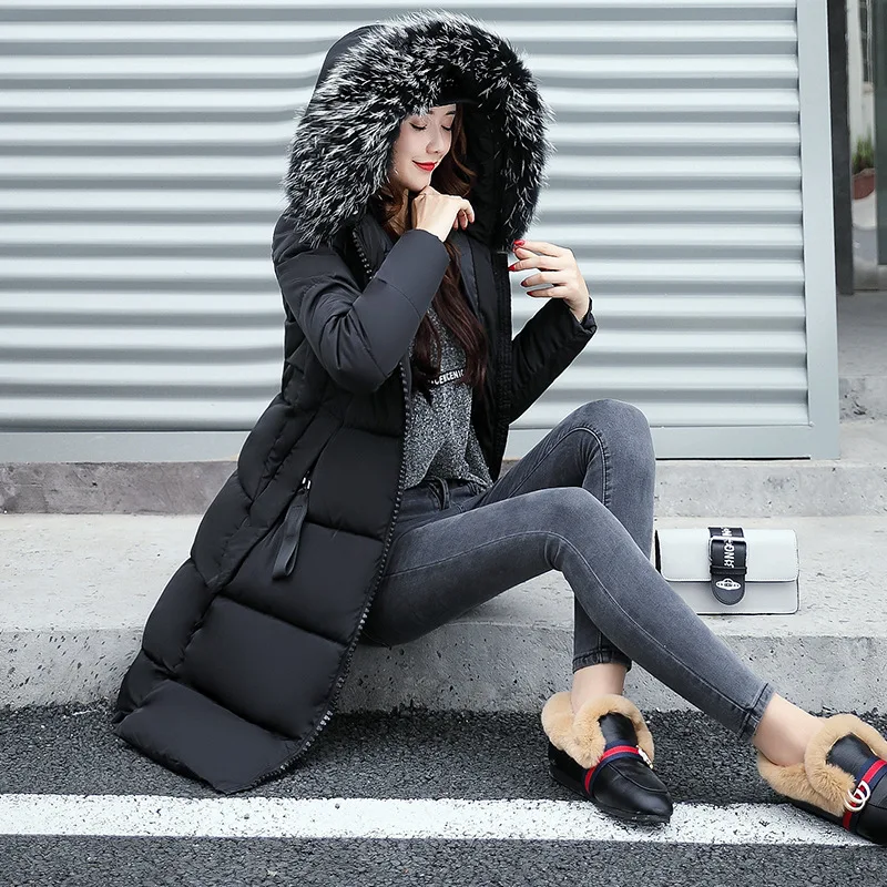Women Parkas Hooded Zipper Thick Parka Thick Casual Full Sleeve Solid Long Coats Pockets Elegant Outerwear Warm Casual