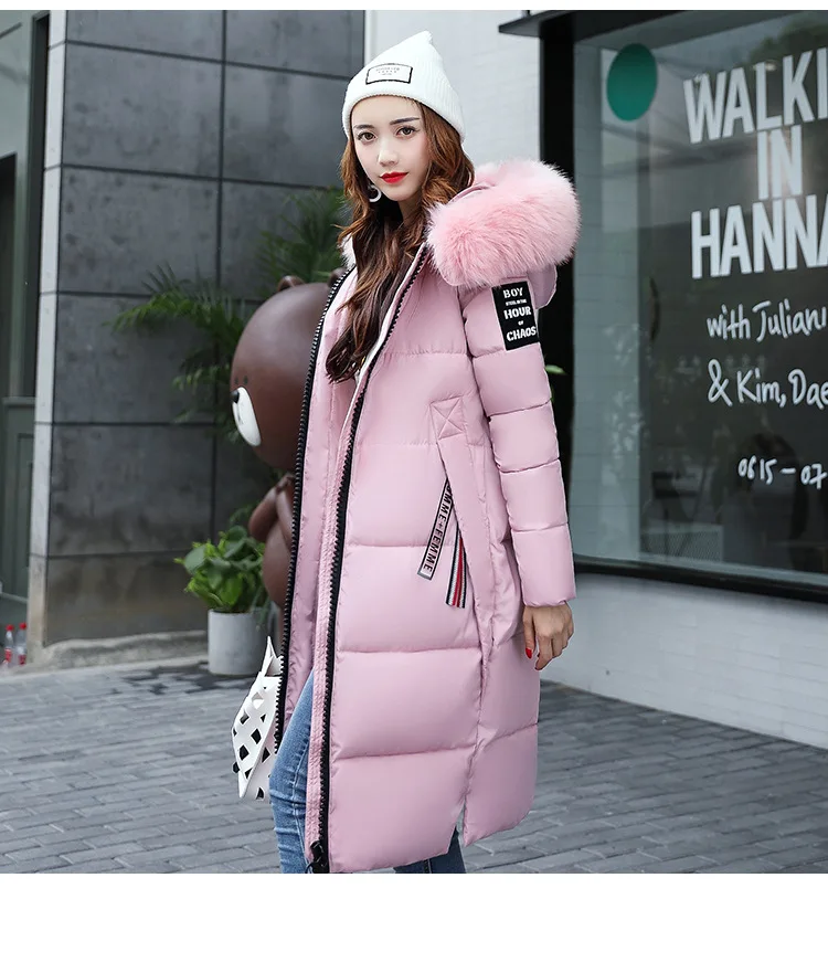 Women Parkas Hooded Zipper Thick Parka Thick Casual Full Sleeve Solid Long Coats Pockets Elegant Outerwear Warm Casual