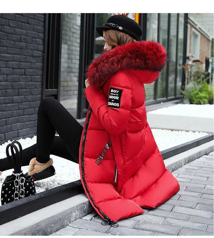 Women Parkas Hooded Zipper Thick Parka Thick Casual Full Sleeve Solid Long Coats Pockets Elegant Outerwear Warm Casual