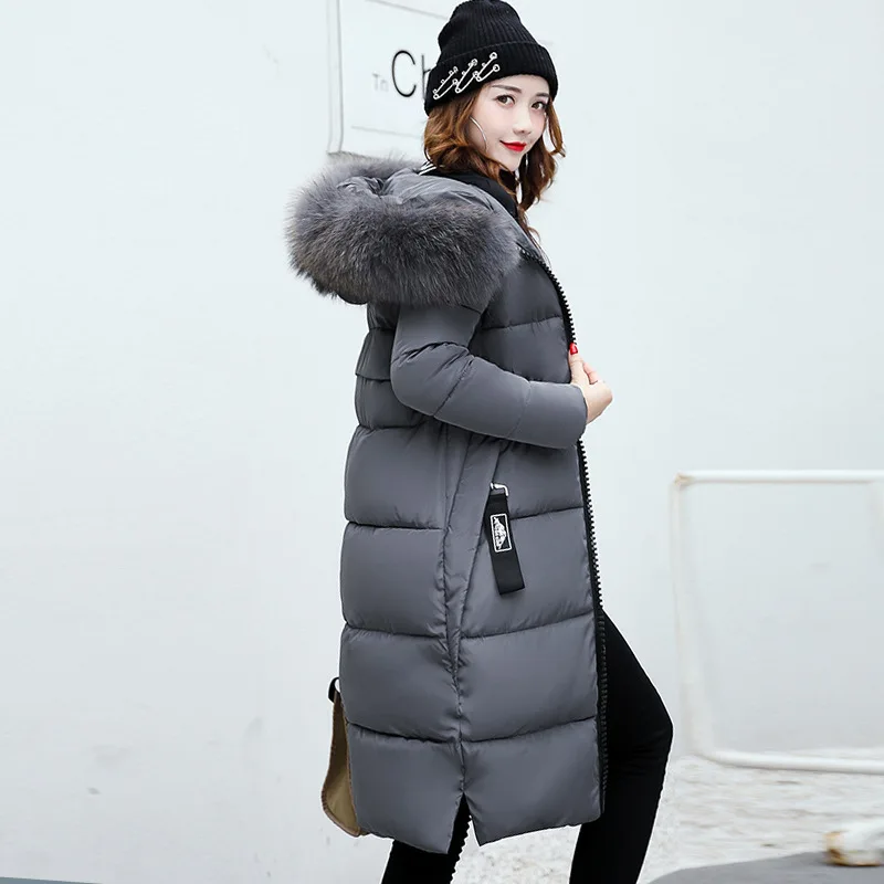 Women Parkas Hooded Zipper Thick Parka Thick Casual Full Sleeve Solid Long Coats Pockets Elegant Outerwear Warm Casual