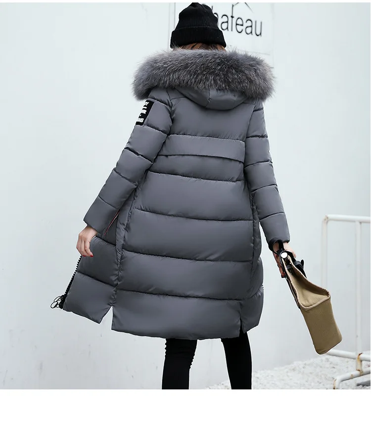 Women Parkas Hooded Zipper Thick Parka Thick Casual Full Sleeve Solid Long Coats Pockets Elegant Outerwear Warm Casual