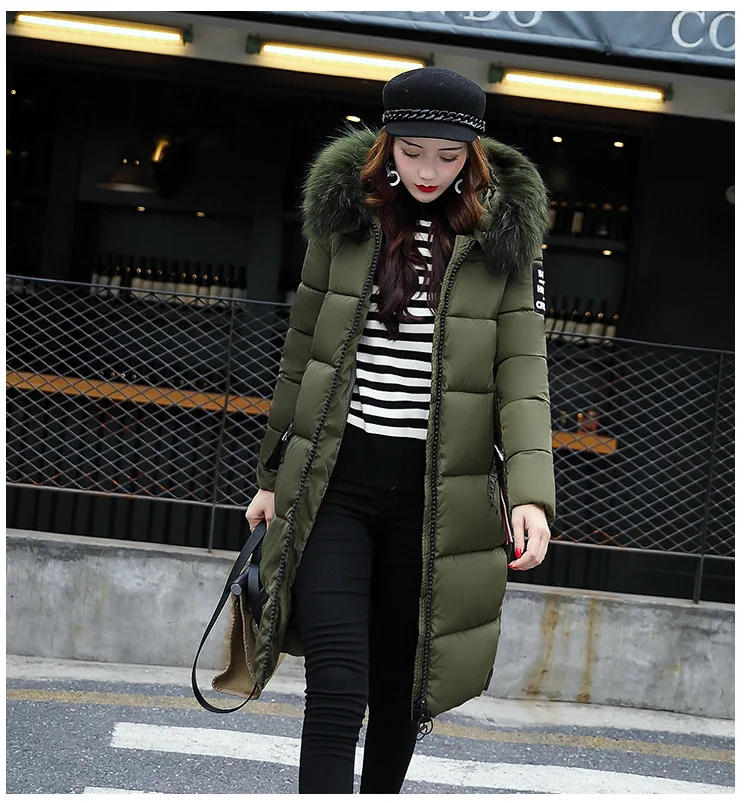 Women Parkas Hooded Zipper Thick Parka Thick Casual Full Sleeve Solid Long Coats Pockets Elegant Outerwear Warm Casual