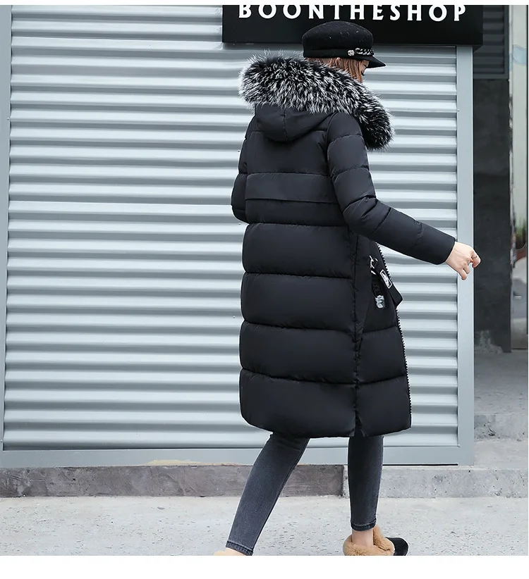 Women Parkas Hooded Zipper Thick Parka Thick Casual Full Sleeve Solid Long Coats Pockets Elegant Outerwear Warm Casual