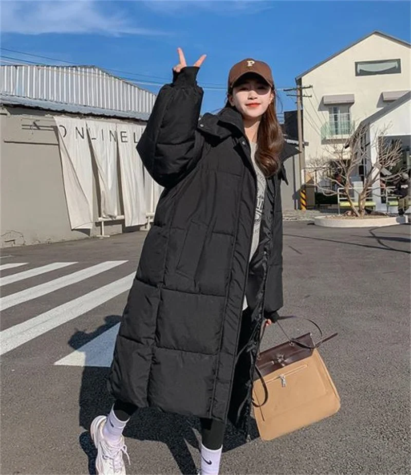 2026 New Winter Women Jacket Warm Parkas Female Thicken Puffer Coat Cotton Padded Parka Long Hooded Outwear Loose Women Snow Jac