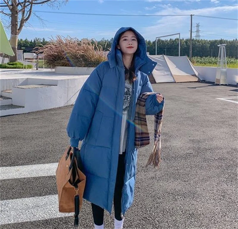 2026 New Winter Women Jacket Warm Parkas Female Thicken Puffer Coat Cotton Padded Parka Long Hooded Outwear Loose Women Snow Jac