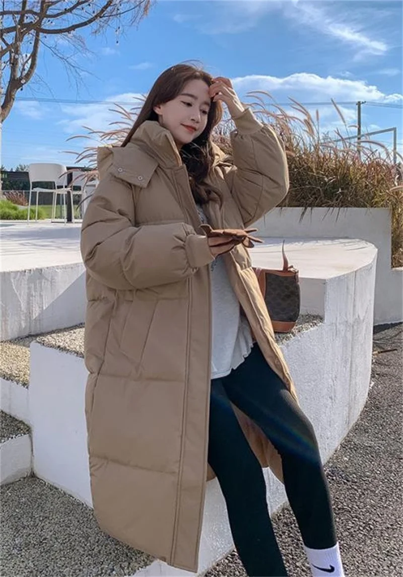 2026 New Winter Women Jacket Warm Parkas Female Thicken Puffer Coat Cotton Padded Parka Long Hooded Outwear Loose Women Snow Jac