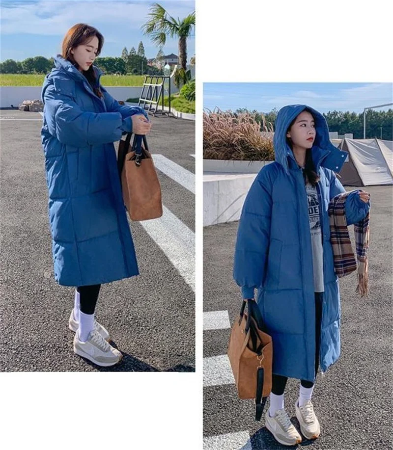 2026 New Winter Women Jacket Warm Parkas Female Thicken Puffer Coat Cotton Padded Parka Long Hooded Outwear Loose Women Snow Jac