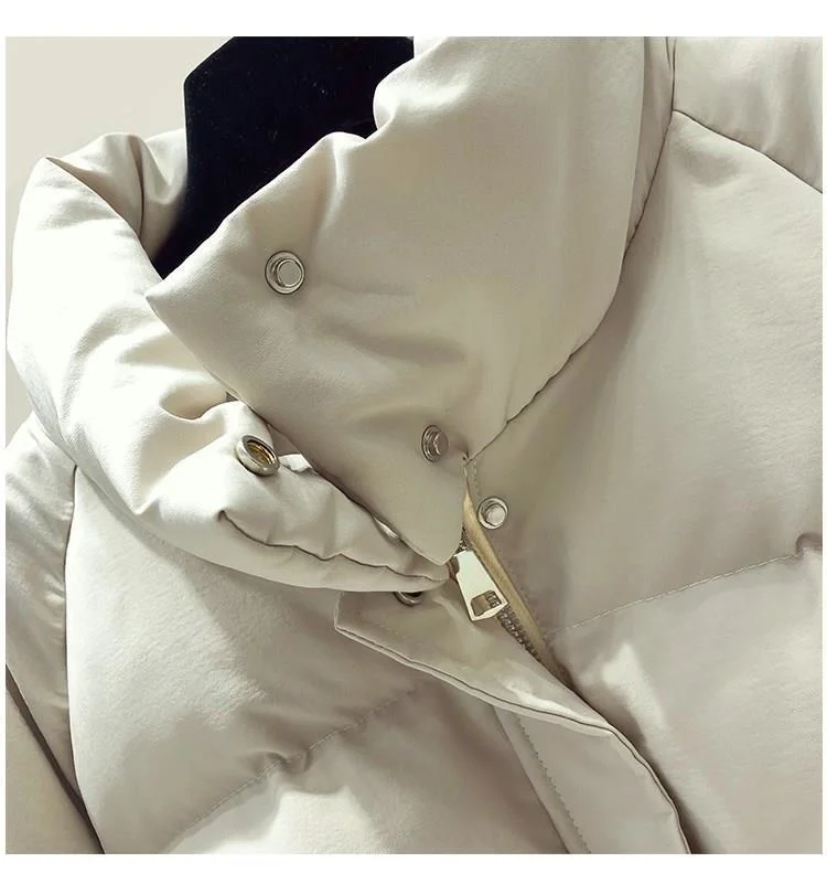 DEAT 2026 Winter New Arrivals Cotton-padded Coat Women Bandage Oversized Warm Jacket Fashion Temperament Female Tide ML526