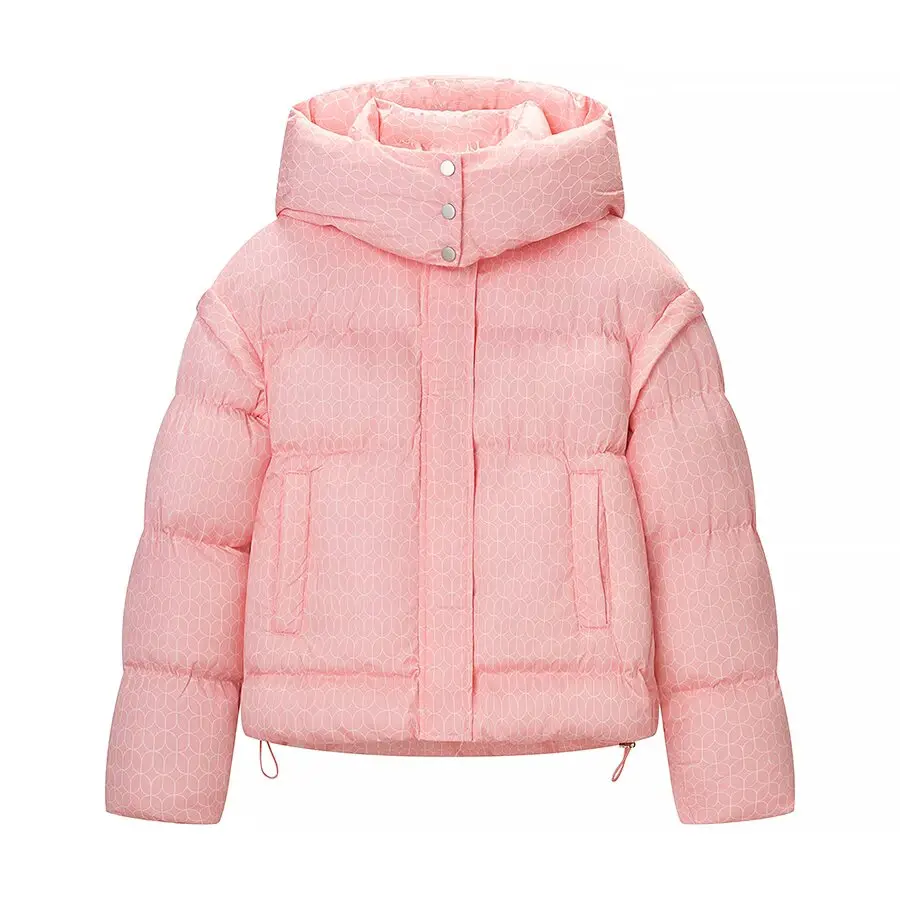 Parkas Jackets Women's Pink With Hoodies Coat Witer Warm Thick Outwear Long Sleeve Tops 2025 Purple Women Coat Printed Jackets