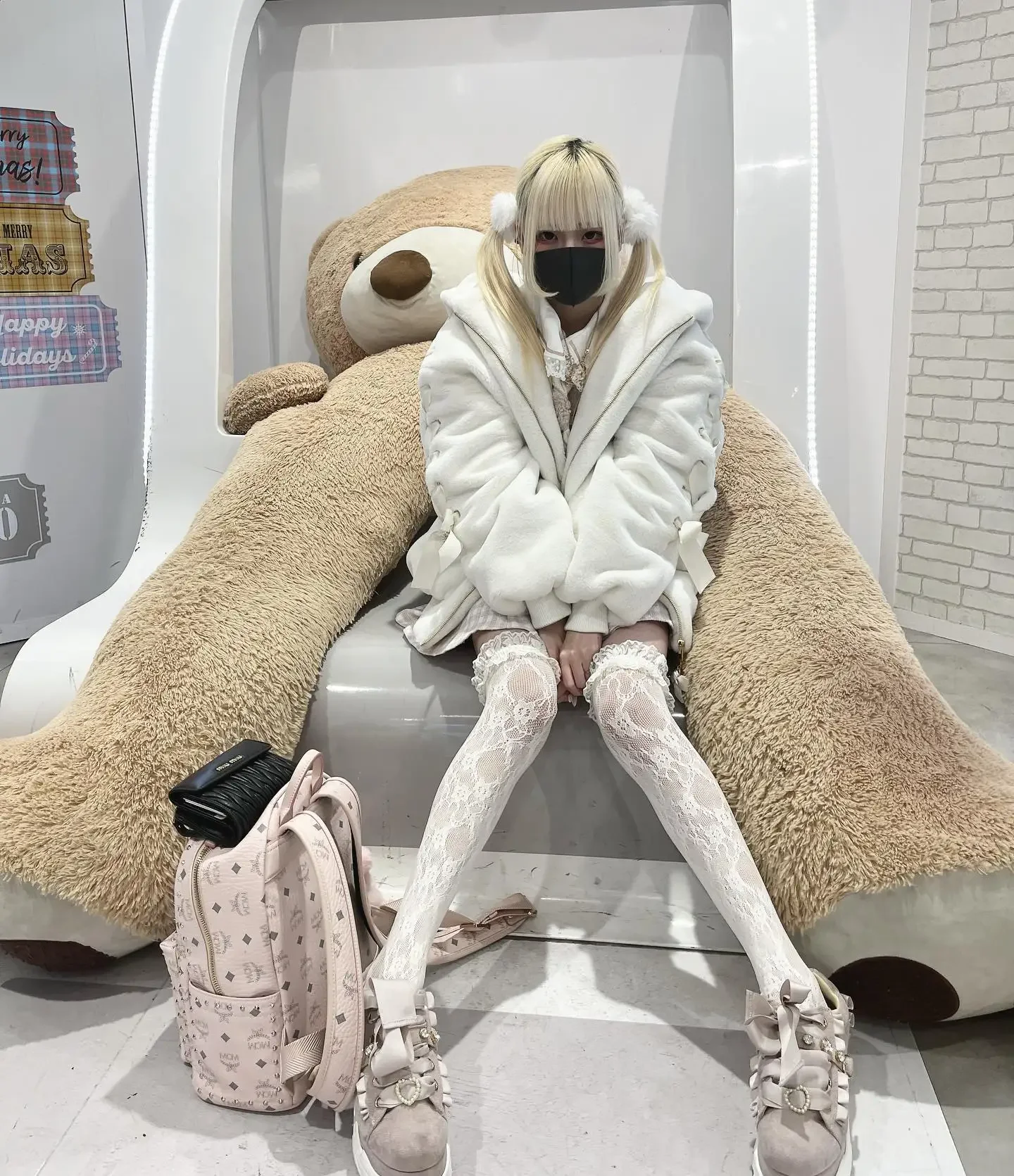 High Quality Japanese Winter New Sweet Cute Mine Cute Rabbit Ear Plush Cotton Coat Jacket Girl Lolita Fur Coats Women Parkas