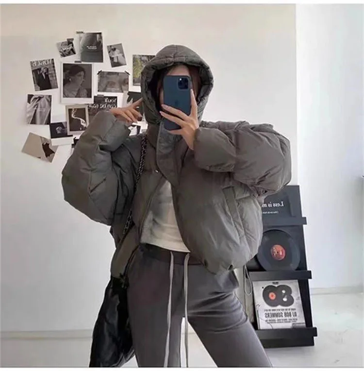 Autumn Winter Casual Parkas Women Fashion Women White Duck Down Jacket with Hood Warm Over Size Thick Short Outwear Female Coat