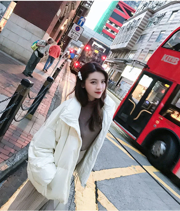 Large Size Loose Winter Jackets Fashion Glossy Bright Parka Women's Cotton Coat Jacket Winter Warm Thick Parka Womens Jacket