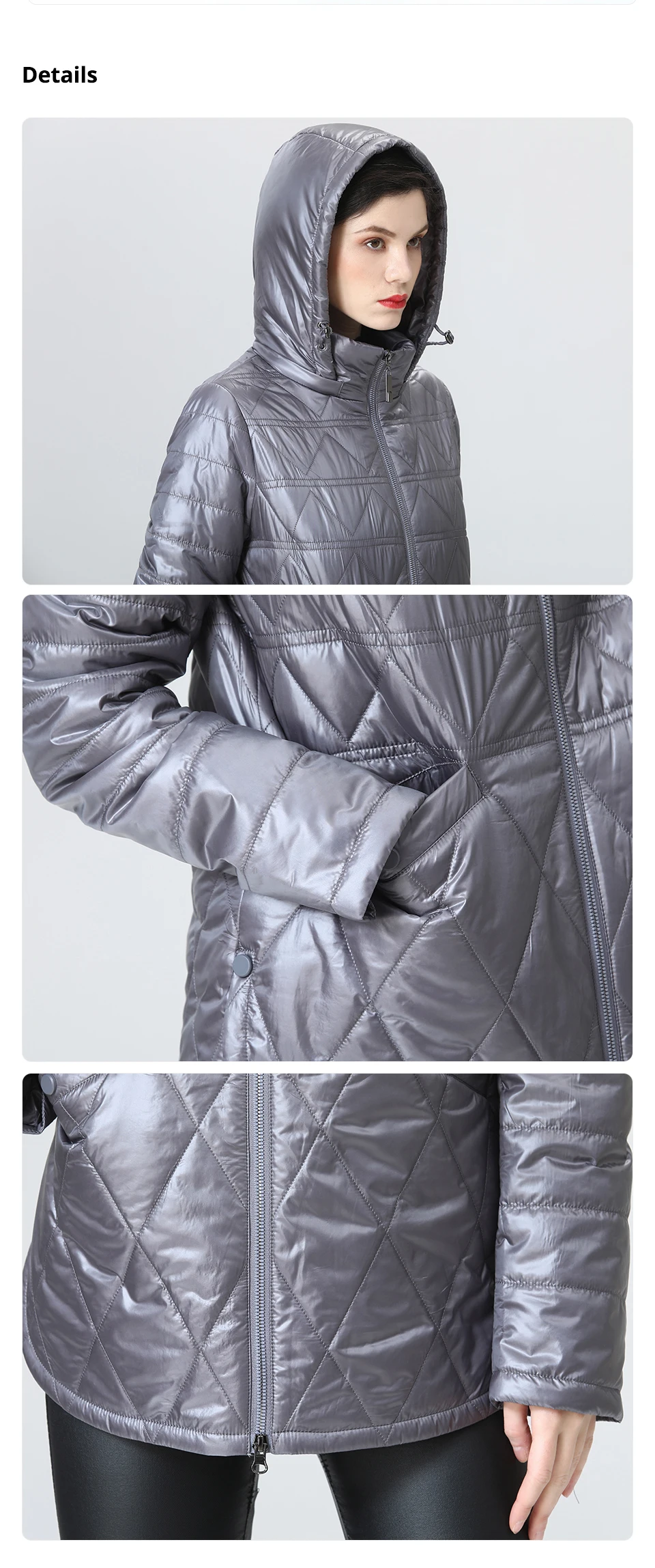 GASMAN 2022 NEW Spring Autumn Jackets Short fashion zipper Women coat Lightweight warm Women's jacket Hooded outwear 81071