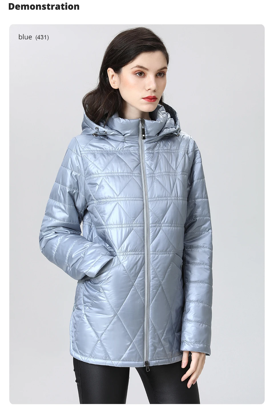 GASMAN 2022 NEW Spring Autumn Jackets Short fashion zipper Women coat Lightweight warm Women's jacket Hooded outwear 81071